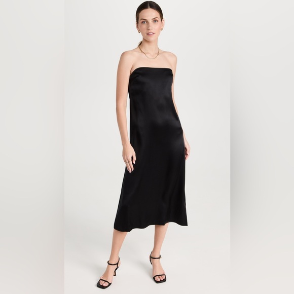 ❤️Anine Bing Silk Strapless Midi Dress❤️ - Picture 1 of 3